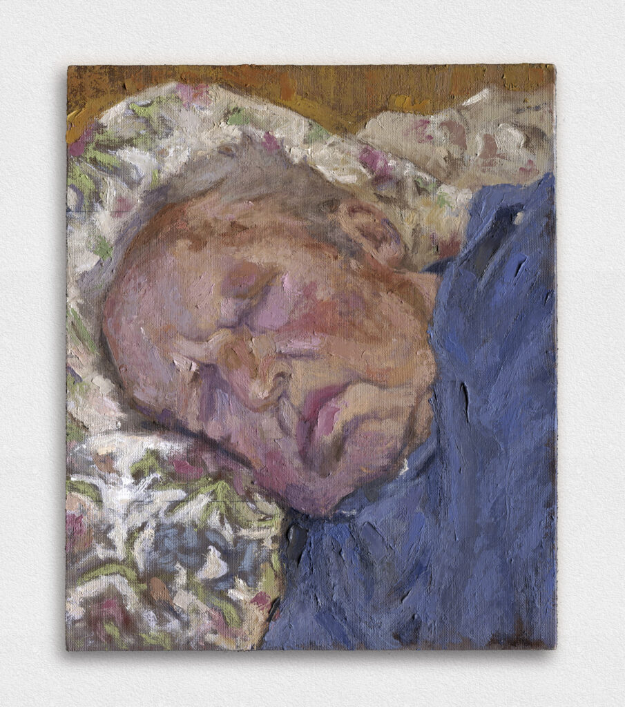 Charles Laib Bitton, Papy, 2021-2022, huile sur toile de lin, 25 x 30 cm