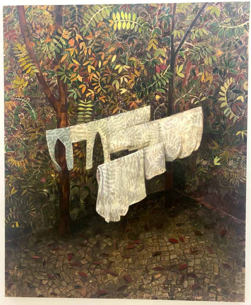 Nathanaëlle Herbelin, Cour Intérieure, 2020, huile sur toile, 195 x 160 cm
